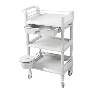 คุณภาพสูงขายร้อนโรงพยาบาลทางการแพทย์รถเข็น ABS ทันตกรรมร้านเสริมสวยเฟอร์นิเจอร์รถเข็น Noiseless ลูกกลิ้งรถเข็นข้น - Product Image 4