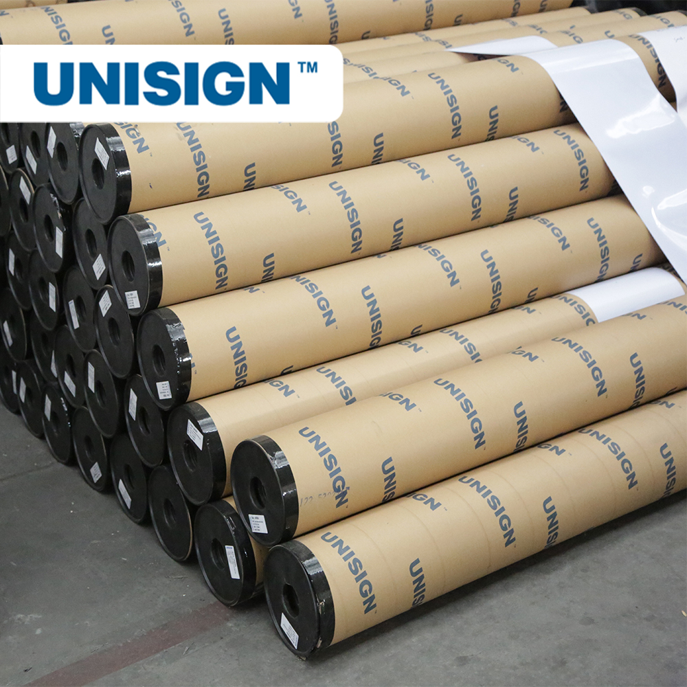 Unisign Glossy Lampu Depan Pvc Flex Banner 13 Oz 440Gsm untuk Pencetakan Format Besar