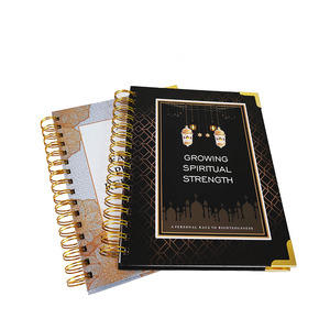 Customizable 148*210mm <strong>Ramadan</strong> Planner A5 Size Fabric Cover Gold Spiral Binding Self Card <strong>Journal</strong> with Free Sample - Product Image 5