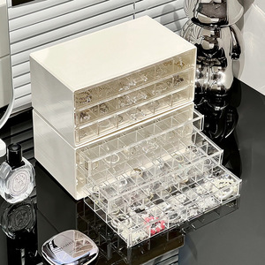 Jewelry Storage Box With Partitions Transparent Multi Compartment Organizer For Earrings Necklace Hair Accessories - Product Image 4