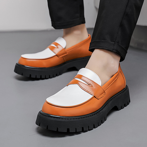 <span class=keywords><strong>Scarpe</strong></span> Eleganti Personalizzate <span class=keywords><strong>con</strong></span> <span class=keywords><strong>Suola</strong></span> Spessa <span class=keywords><strong>in</strong></span> Morbida Pelle Microfibra 38-44 Mocassini Casual Bicolore per <span class=keywords><strong>Uomo</strong></span> - Product Image 5