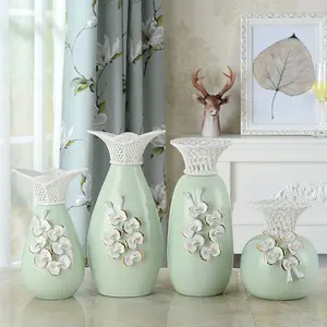 Оптовые продажи выберите ваза для цветов-Горячая Распродажа, Европейский стиль, Современное украшение для офиса, гостиной, дома, керамическая ваза для цветов