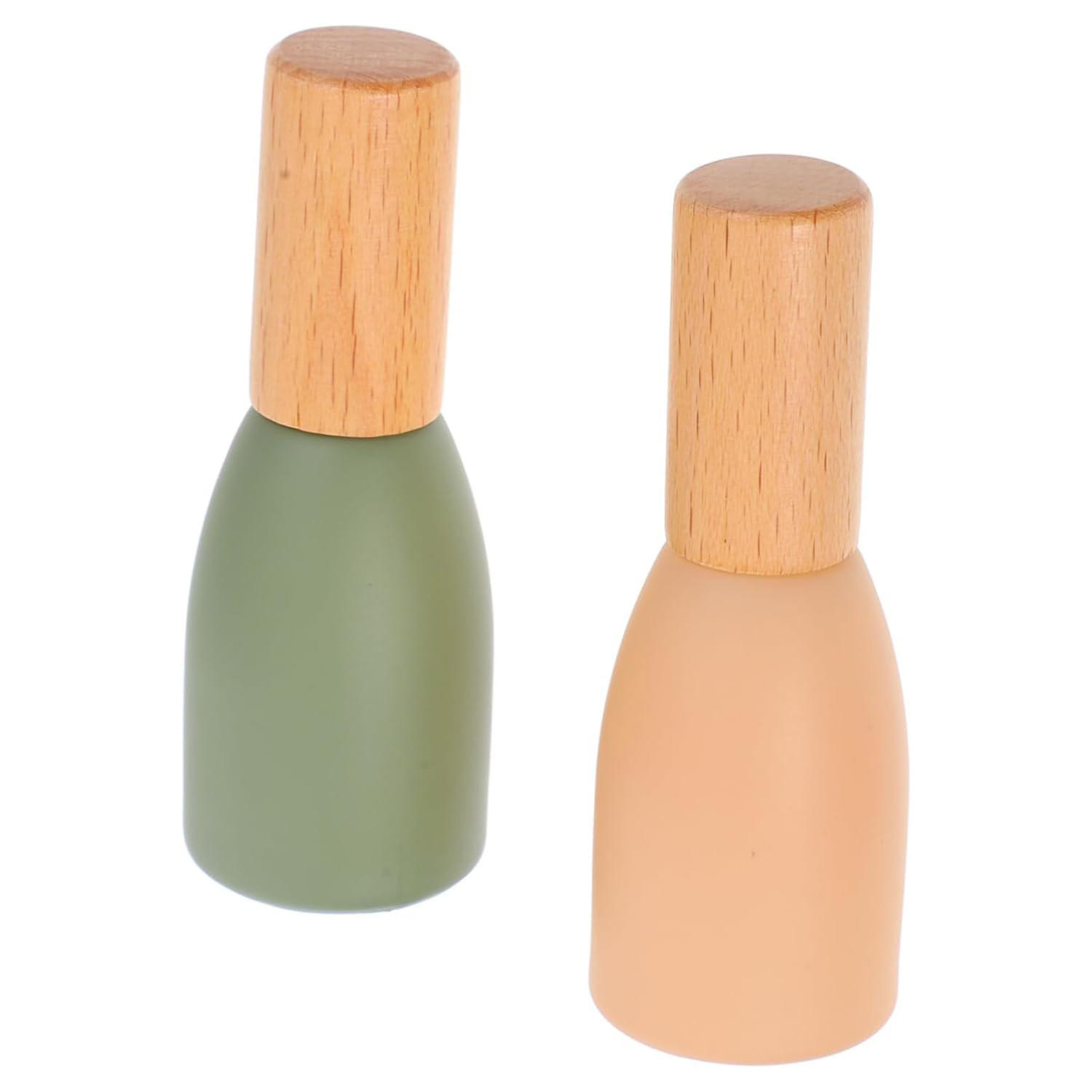 ขวดสีชมพูพร้อมฝาไม้