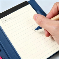 Bloc-notes personnalisé avec logo, couverture rigide, notes adhésives, index, bande élastique, couverture en kraft, pages détachables, stylo, multifonctionnel, pour le bureau