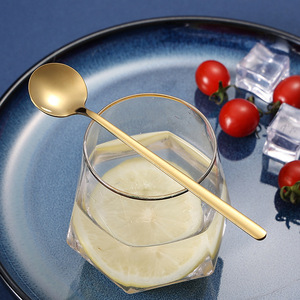 Muỗng nhỏ bằng thép không gỉ 304 dùng cho cà phê và món tráng miệng, cán dài, muỗng múc kem tổ chim, dụng cụ kim loại sáng tạo dùng cho tiệc tùng - Product Image 2