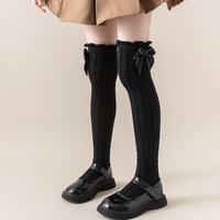 Chaussettes mi-tube pour enfants Bow Lolita Filles Princesse Style Bas Printemps et Automne Bébé Chaussettes Longues Au Genou