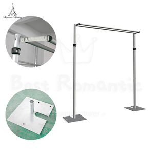 Soporte vertical ajustable de 3 piezas con bloqueo deslizante (6-10 pies) para telón de fondo de boda sin cortinas, alternativas económicas al por mayor para fiestas - Product Image 3