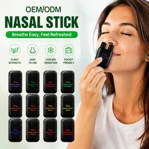 Inhalateur Nasal d'Aromathérapie de Poche à Double Buse pour une Énergie Instantanée et une Concentration Mentale Améliorée, avec Huiles Essentielles Naturelles et 12 Saveurs - Product Image 1