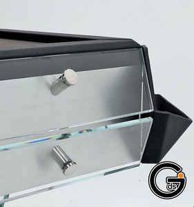 Mesa de Mahjong Automática Personalizada con Diseño Moderno de Vidrio |   Sistema de Barajado Automático y Colores Personalizables de Vidrio y Fieltro - Product Image 4