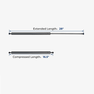 Supports de levage en acier robuste de 28 pouces, 200 lb (889 N), ressort à gaz, amortisseur pour camion, traîneau, remorque, remplacement de la couverture de benne - Product Image 2
