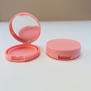 Étui cosmétique en plastique rose <span class=keywords><strong>vide</strong></span> pour <span class=keywords><strong>cartouche</strong></span> d'ombre à paupières plaque de rouge à lèvres boîte d'emballage Blush étui à poudre avec miroir - Product Image 4