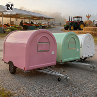 2025 Street Bar Chariot de vente de nourriture Design de mode Personnalisé Restauration Concession Mobile Extérieur Fermé Boutique Remorque Chariot
