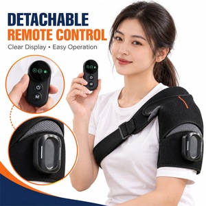 Ceinture de massage vibrante chauffante pour épaule en tissu élastique avec contrôleur détachable pour un soulagement quotidien - Product Image 5