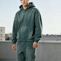 Sweat à capuche vintage délavé à l'acide pour hommes, modèle uni blanc, choix populaire