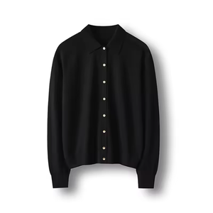 Cárdigan de Punto Personalizado para Hombre, Cuello Camisero, Botones al Frente, Manga Larga, Corte Holgado, Chaqueta de Suéter Informal, Proveedor de Marca Privada OEM ODM - Product Image 6