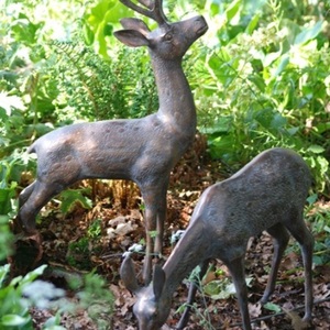 Escultura de ciervo de bronce fabricante indio para decoración de jardín con precio bajo de la India - Product Image 1