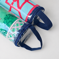Sacs de rangement personnalisés en PVC transparent pour tapis de Mahjong, sacs à fermeture éclair pour tapis de Mahjong avec sangle de transport pour un transport facile ou un rangement suspendu