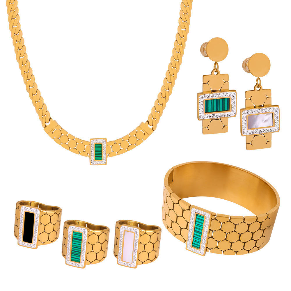 Women Permanent Jewelry Stainless Steel Bracelet Chic Shell Cubic