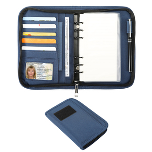A6 chiến thuật máy tính xách tay với dây kéo <span class=keywords><strong>padfolio</strong></span> Ring Binder Loose-Leaf giấy notepad kinh doanh thẻ bơm lại 6-Ring notepad - Product Image 1