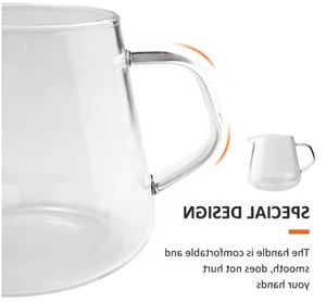 Caraffa per <span class=keywords><strong>Caffè</strong></span> in Vetro Borosilicato da 400/600ml, Serie Classica, per <span class=keywords><strong>Caffè</strong></span> Pour-Over, Servizio da 60, Caffettiera a Goccia - Product Image 4