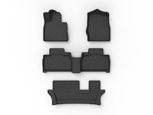 Tapis de sol de voiture Autobo pour Ford Explorer 6 places 2023-2024, TPE toutes saisons, ensemble complet, 100% imperméable, facile à nettoyer - Product Image 1