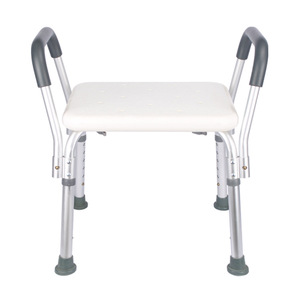 Foshan Dusen Bath Shower <b>Stool</b> With Armrest <b>Adjustable</b> <b>Height</b> White Bathroom Safety Equipment - Product Image 5