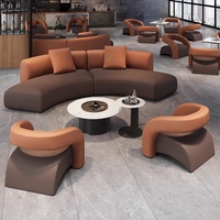 Ensemble de mobilier de luxe léger pour hall d'hôtel, salon de beauté, club, bureau de vente, table de négociation et chaises – Idéal pour les espaces professionnels et de loisirs