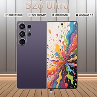 Nouveau Téléphone Android Débloqué 2026 S26Ultra 4G 5G Smartphone 12Go+512Go Écran 7,3 Pouces 108MP Double SIM Avec Logo Pour la Revente