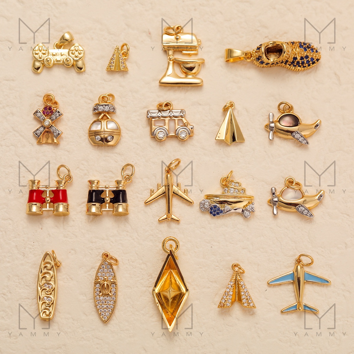 Placcato Oro 18K Collana con Ciondolo, Acciaio Inossidabile