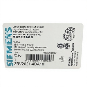<span class=keywords><strong>Disjoncteur</strong></span> d'origine neuf 3RV2021-4DA10 taille S00 pour la protection des moteurs, fabriqué en Allemagne - Product Image 1