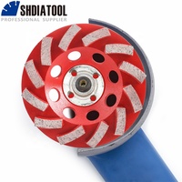 Disque abrasif diamanté turbo à segments soudés haute fréquence de 4 pouces/105 mm pour le béton, la brique, le granit et les sols