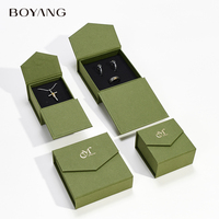Boyang Boîtes à Bijoux d'Emballage en Papier, Design Unique et Personnalisé pour Colliers, Boucles d'Oreilles et Bagues