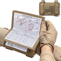 Pochette tactique réglable pour poignet, porte-cartes transparent à 3 panneaux pour données de tir et cartes DOPE
