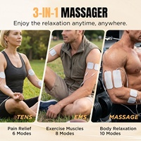 Unidad TENS 3 en 1, Máquina de Masaje EMS con 50 Intensidades para Alivio Gradual del Dolor de Hombro, Ciática y Espalda