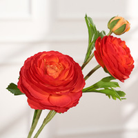 Fleurs artificielles en soie au toucher réaliste, fausses fleurs de renoncule avec bourgeon pour la décoration de mariage, de maison, de fête, d'hôtel
