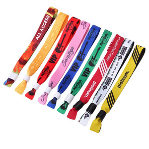 Hoge Kwaliteit Custom Event Festival Party Ribbon Satijnen Stof Eenmalig Gebruik Merken Logo Tekst Afdrukken Polsbandjes Armbanden - Product Image 1