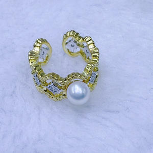 Bague en perle d'eau douce sensorielle haut de gamme européenne et américaine, élégante et polyvalente, 6,5-7 mm pour femmes - Product Image 3