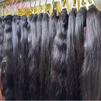 Extensions de cheveux humains vierges vietnamiens non traités, cuticules alignées, mèches de cheveux bruts en gros
