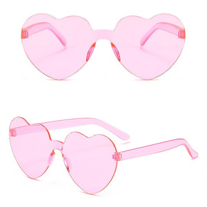 Occhiali da Sole Senza Montatura a Forma di Cuore BSBH, Colori Vivaci per Feste, per Donne e Ragazze - Product Image 1