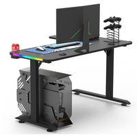 BEISIJEI Gaming Computer Desk Study Writing Corner mesa de juegos Escritorio en forma de L 7 colores RGB para Pc Home Office Laptop Table