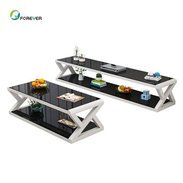 YQFOREVER  Modern Minimalist TV Stand Multifunctional Creative Glass Display Cabinet