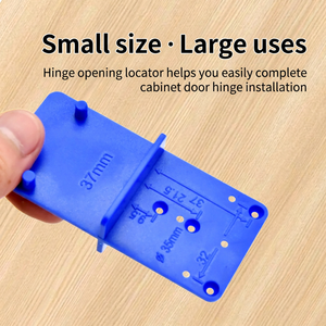 XIAOHONG Localizador de orificios para bisagras, plantilla de perforación para puertas de armario, herramienta auxiliar de instalación para carpintería de montaje empotrado - Product Image 2