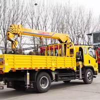 Grue à flèche Lugong neuve, prix usine, manipulateur droit, capacité de levage 8 tonnes, moteur Weichai, haute efficacité, hauteur de levage maximale 9m, flèche 4.5m