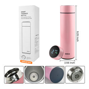 Bouteilles d'eau intelligentes en acier inoxydable, isothermes, sans BPA, pour le sport et la gym, avec logo personnalisé, 500 ml - Product Image 4