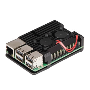 For <strong>Raspberry</strong> <strong>Pi</strong> 4 3 Model B 3B Plus Aluminum <strong>Case</strong> With Dual Cooling Fan Metal Shell Enclosure For RPI <strong>Raspberry</strong> <strong>Pi</strong> 4 3 Model - Product Image 1