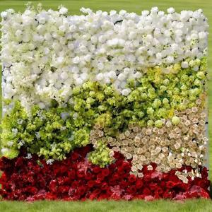 Lifelike Plant Texture <b>Artificial</b> Flower Wall 8ftx8ft Wedding Party Event Reception Background Decor - Product Image 2
