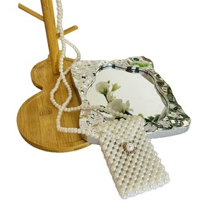 Bolso de Perlas Nuevo 2024 para Mujer, Mini Bolso Bandolera Popular, Bolso de Perlas Tejido a Mano Retro Versátil - Product Image 5