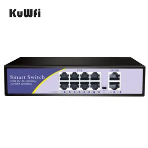 KuWFi 8 Port 2Uplink 2SFP Gigabit-Netzwerk-Switch TP-Link Ethernet nicht verwaltete 1000-Mbit/s-Netzwerk-Switches für CCTV