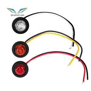 רכב חיצוני אורות עגול LED 12V 24V אוטומטי רכב אוטובוס משאית עגלות צד סמן מחוון קרוואן אור אחורי צד מנורה