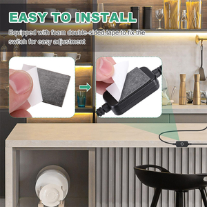 ESANN Max 144W単色調光コントローラーDC 12VブラックDCミニ<span class=keywords><strong>LED</strong></span>調光タッチスイッチ - Product Image 5